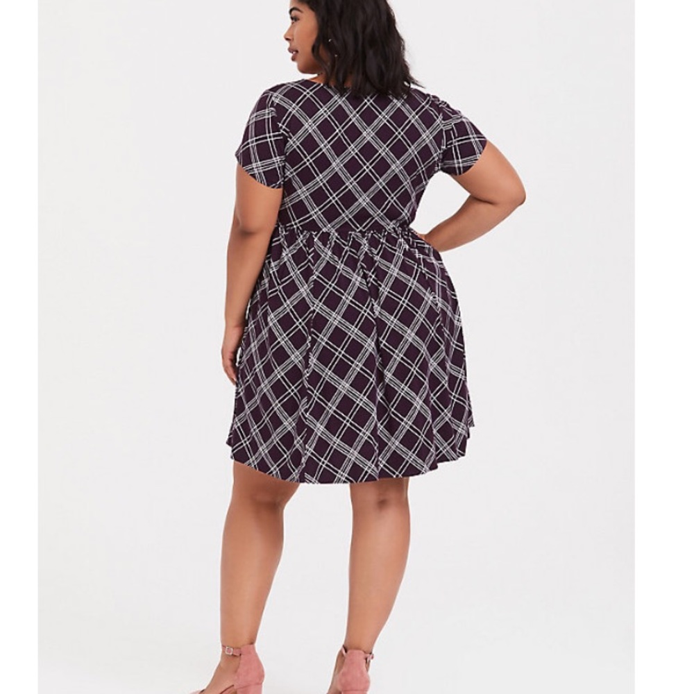 Torrid Purple Plaid Dress - Picture 4 of 10